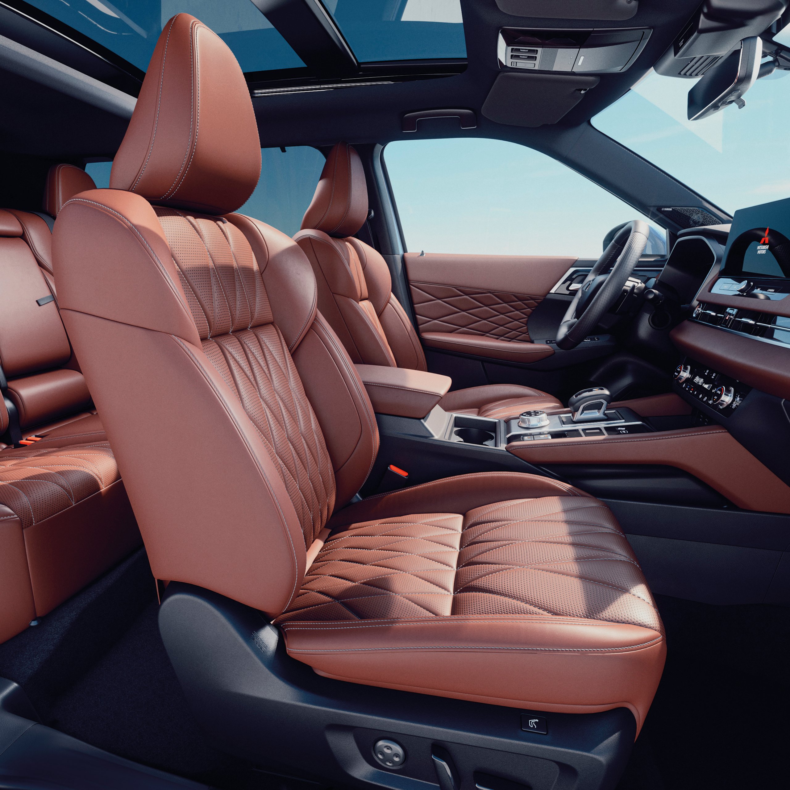 Nové Mitsubishi OUTLANDER PHEV - kvalitní materiály v interiéru Nové Mitsubishi OUTLANDER PHEV - kvalitní materiály v interiéru
