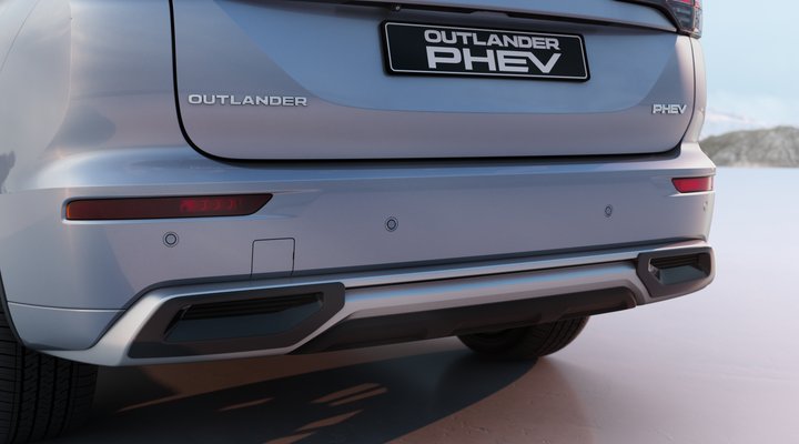 Nové Mitsubishi OUTLANDER PHEV - lemy rohů zadního nárazníku Nové Mitsubishi OUTLANDER PHEV - lemy rohů zadního nárazníku