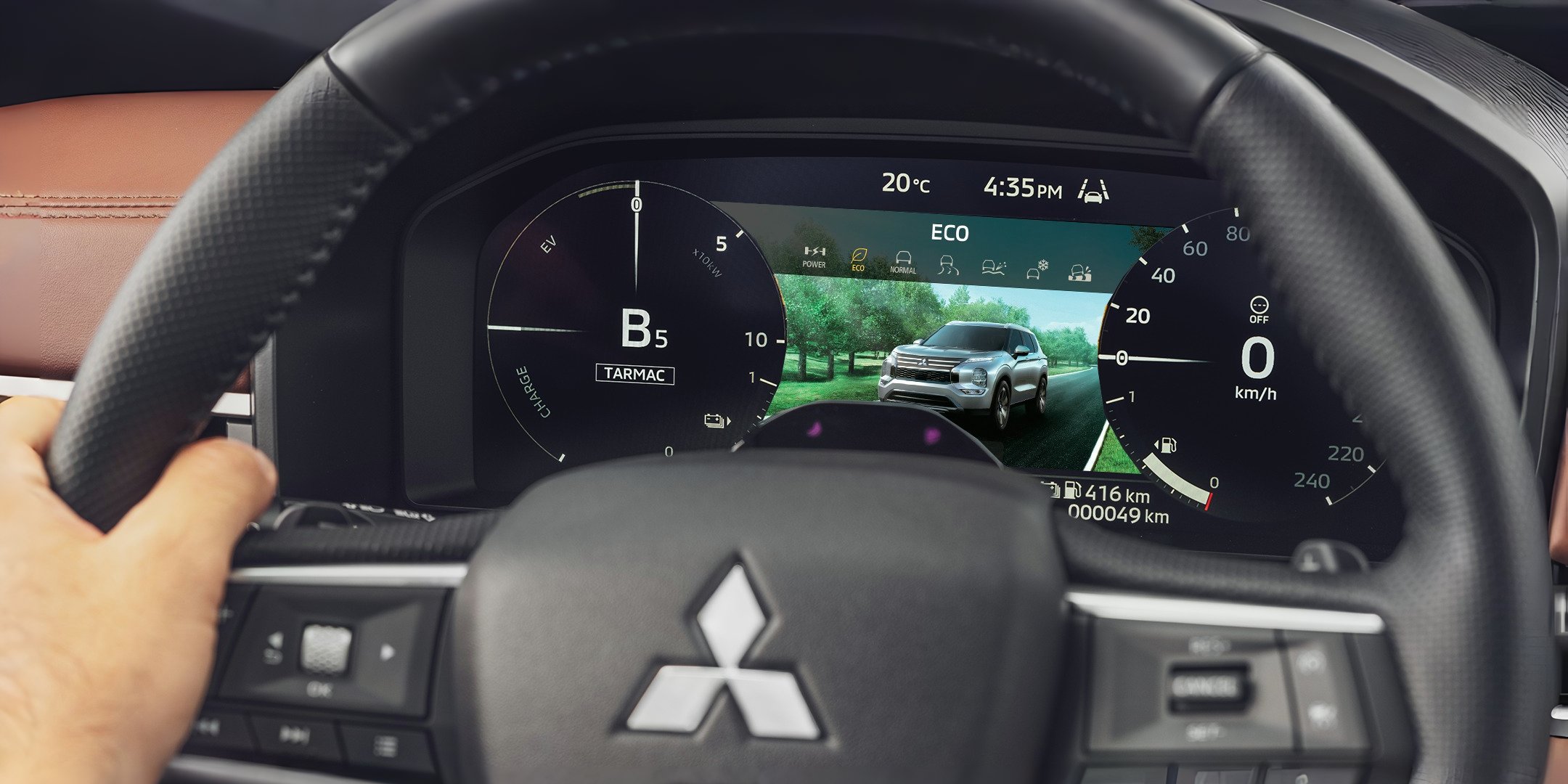 Mitsubishi Outlander PHEV 25 let - jízdní režim hosporádný